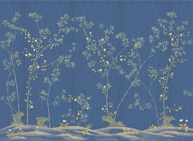 水墨山水简约花鸟背景客厅装饰画