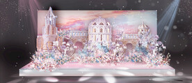 婚礼粉蓝城堡效果图