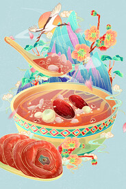 腊八粥插画