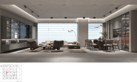 展厅 装潢效果图 3D建模  