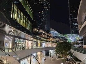 下沉广场灯光夜景