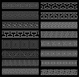 边框 回字纹 万字纹 底纹