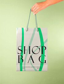 手提纸袋包装设计样机模板