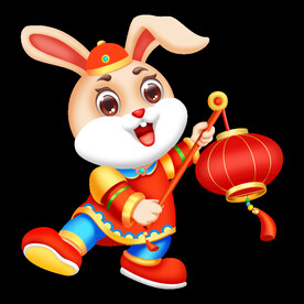 新年兔子灯笼