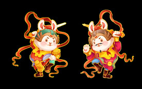 兔子 门神