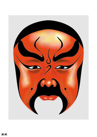 关羽 脸谱 京剧