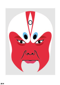 闻仲 脸谱 京剧