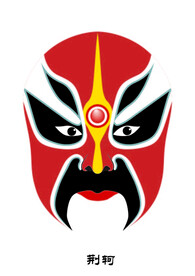 荆轲 脸谱 京剧