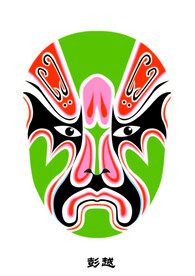 彭越 脸谱 京剧