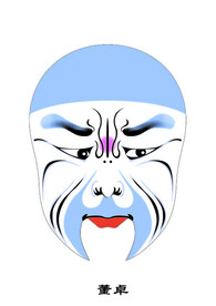 董卓 脸谱 京剧