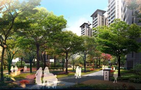 小区景观效果图