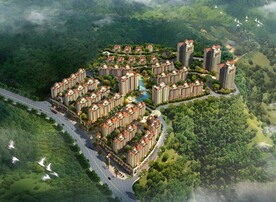 小区鸟瞰效果图