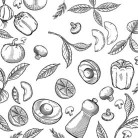 蔬菜水果底纹