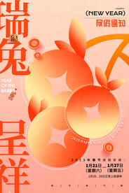 瑞兔呈祥 兔年海报