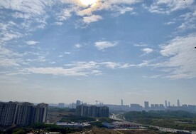 高空下的蓝天白云