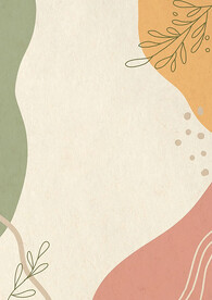 小清新植物树叶插画背景