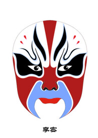 李密 脸谱 京剧