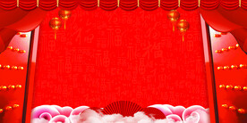红色背景