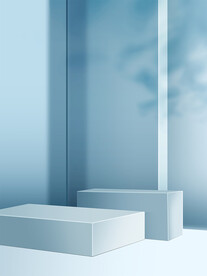 蓝色简约室内场景