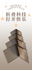 圣诞节笔记本电脑海报