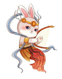 天仙弹琴兔子