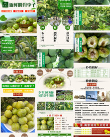 绿色小清新新鲜李子详情页