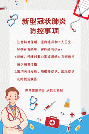 新型肺炎注意事项海报
