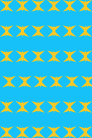 蓝色底纹加黄色图形