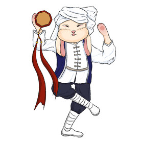 兔年 绣球兔元素