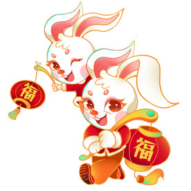 兔年灯笼兔 福气兔