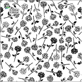 线条黑白玫瑰花