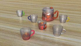 锤纹茶具套装茶杯茶壶