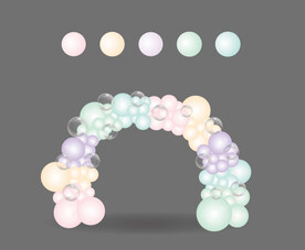 马卡龙气球拱门