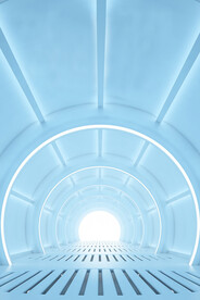 简约蓝色隧道