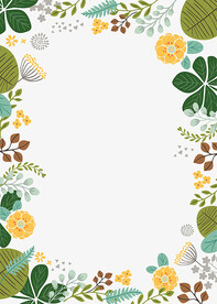 小清新植物边框