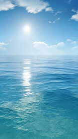 海平面上的太阳