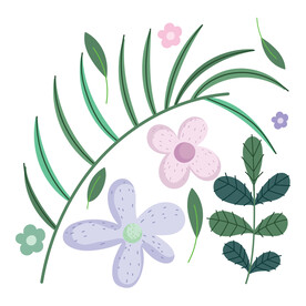 卡通花背景模板