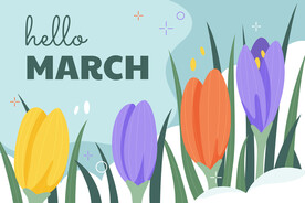 卡通花背景模板