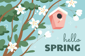 卡通花背景模板