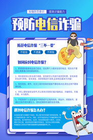 预防网络电信诈骗宣传海报