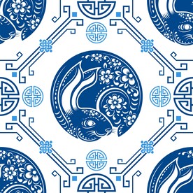  春节兔子素材兔子元素图案 