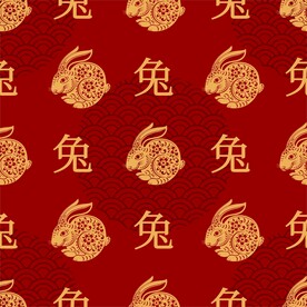 春节兔子素材兔子元素图案 
