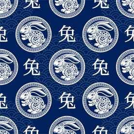  春节兔子素材兔子元素图案 