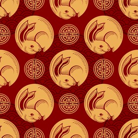 春节兔子素材兔子元素图案 