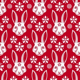 春节兔子素材兔子元素图案 