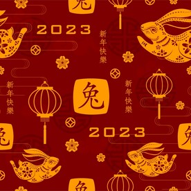 春节兔子素材兔子元素图案 