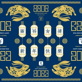  春节兔子素材兔子元素图案 