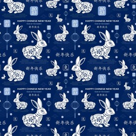 春节兔子素材兔子元素图案 