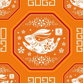 春节兔子素材兔子元素图案 