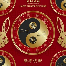 春节兔子素材兔子元素图案 